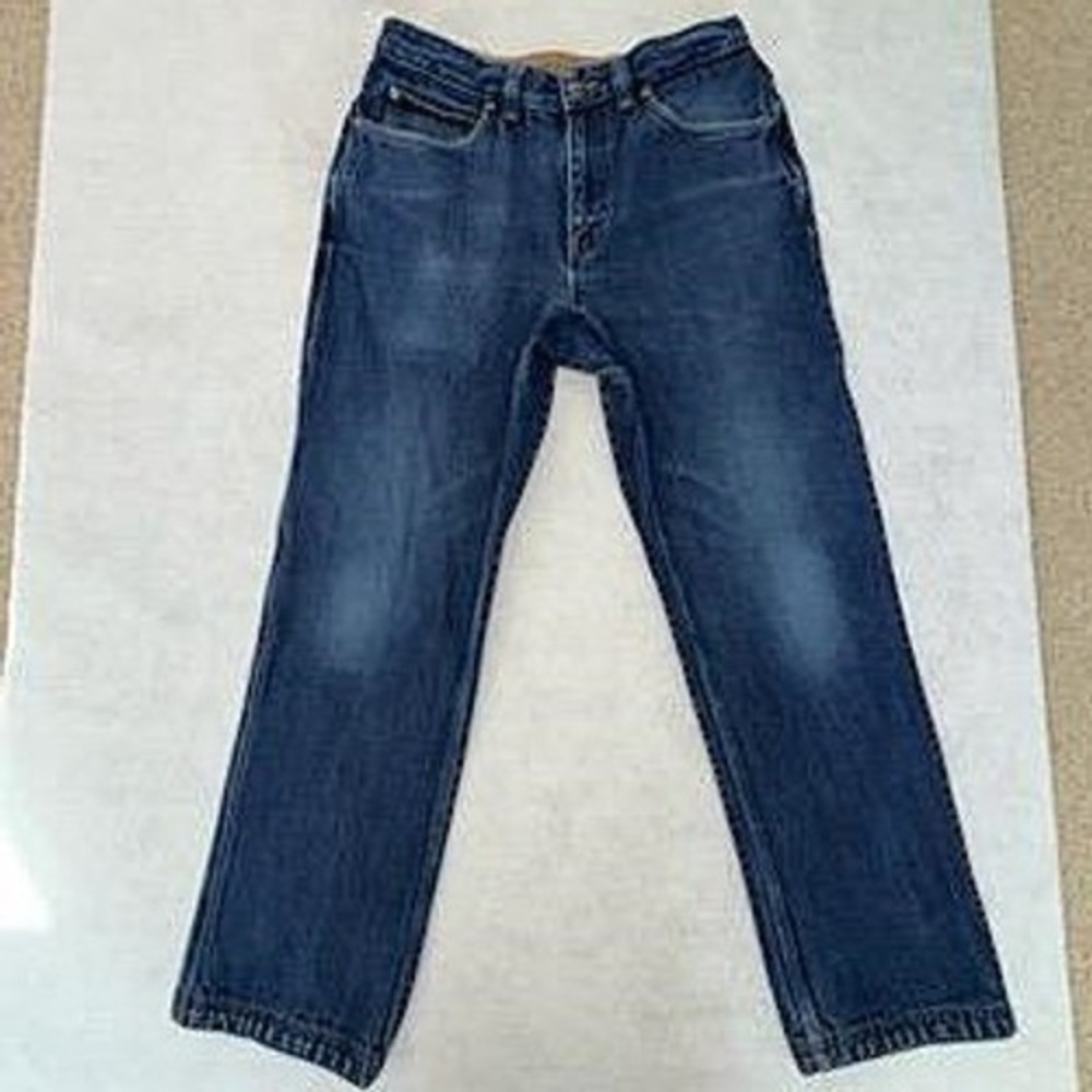 Duluth Trading Co Ballroom Jeans Mens 33x29 Blue Straight Leg Gusseted Crotch